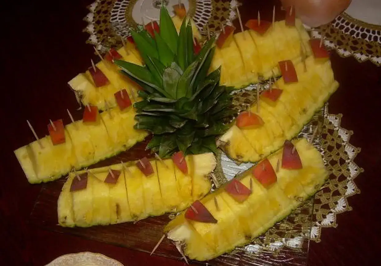 ananas łódka serwowanie